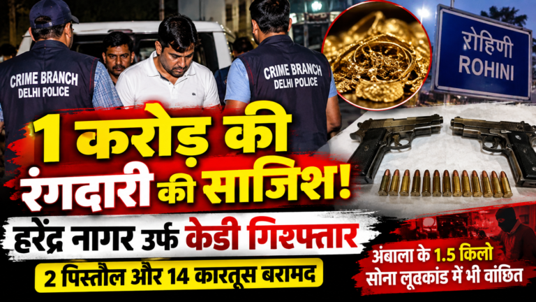 रोहिणी में फाइनेंसर से 1 करोड़ की रंगदारी की साजिश, क्राइम ब्रांच ने आरोपी को दबोचा